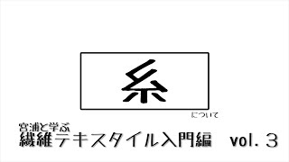 繊維テキスタイル 入門編　Vol. 3　宮浦と学ぶ【糸】
