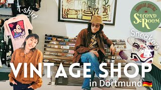 【古着Haul】🇩🇪ドルトムントの古着屋さんでお買い物 / 念願のCarhartt ダブルニーペインターパンツ / 新しいスタイルに挑戦!